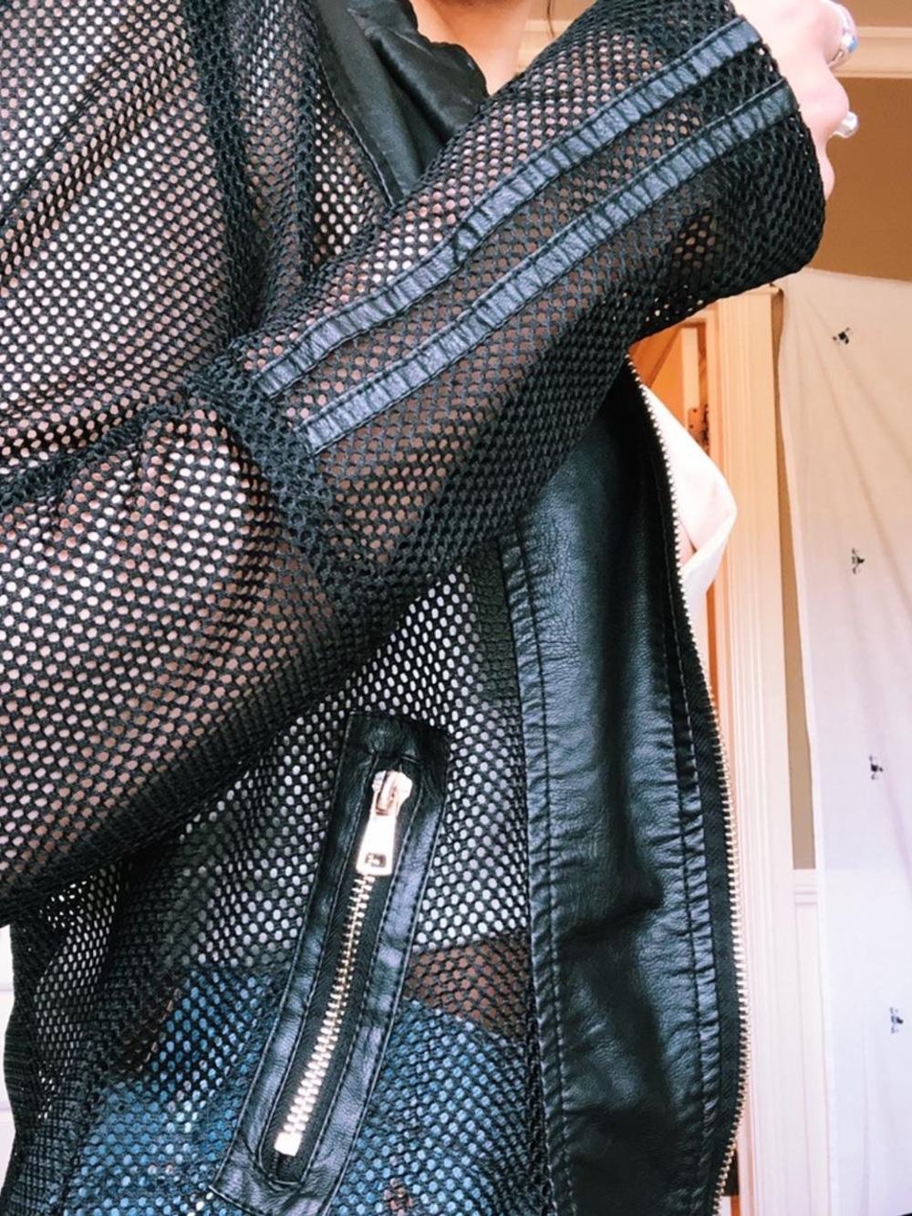 Insight New York Black Mesh Moto Jacket 8